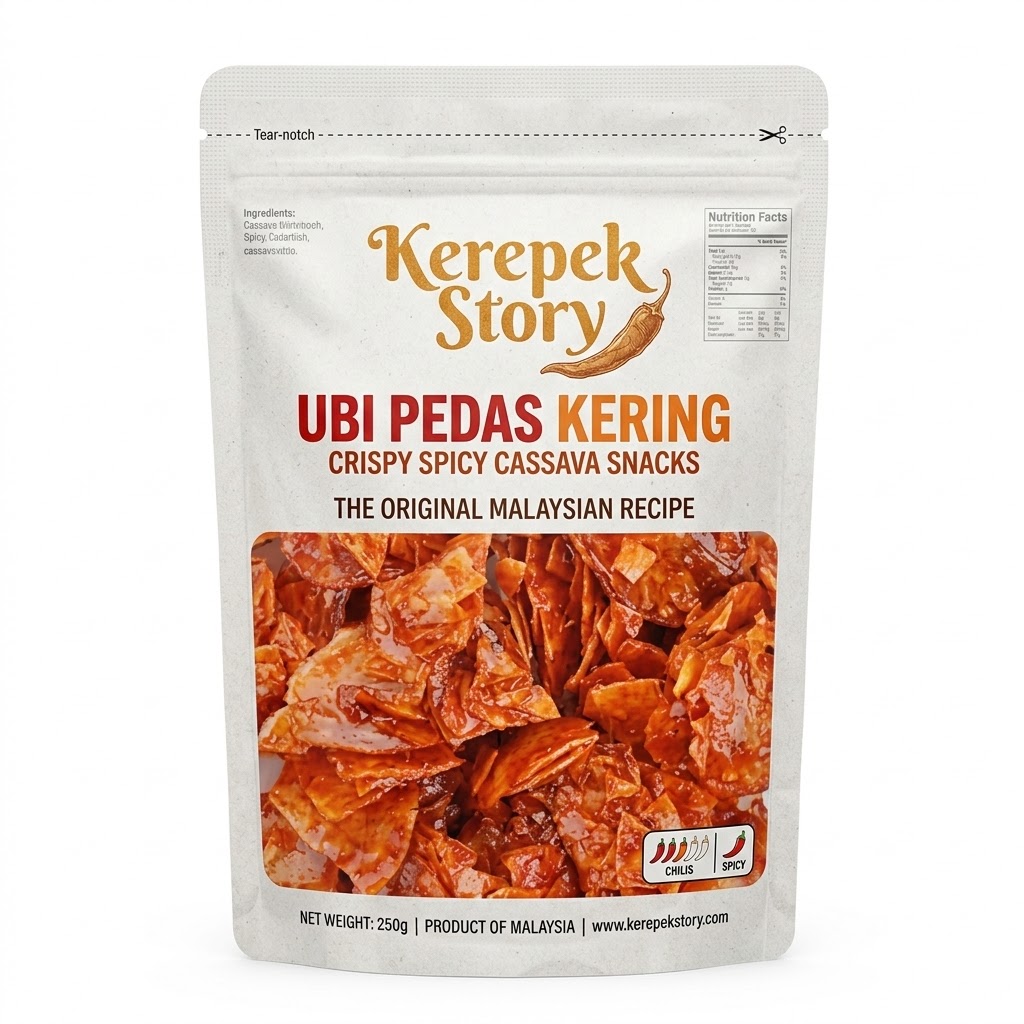 Kerepek Ubi Pedas Kering